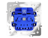 Розетка Voltum S70 VLS040101 (белый глянцевый)