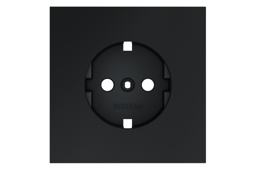 Накладка для розетки с заземлением Voltum S70 (графит) VLS000607