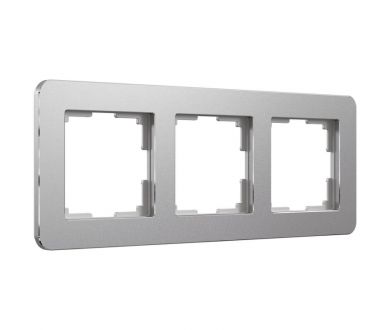 Рамка на 3 поста Werkel Platinum алюминий 4690389184475 W0032606