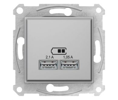Розетка компьютерная 2xUSB Schneider Electric Sedna 2,1A SDN2710260