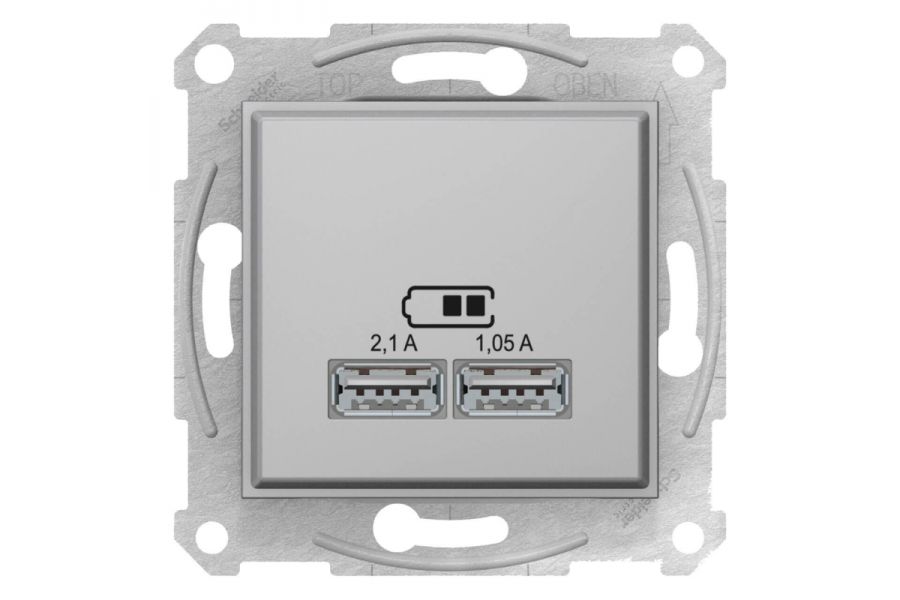 Розетка компьютерная 2xUSB Schneider Electric Sedna 2,1A SDN2710260