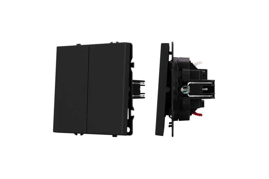 Выключатель 2 кл софт-тач черный оникс Arlight SWT-MK02-SFPL-BK (250V, 10A) 054252(1)