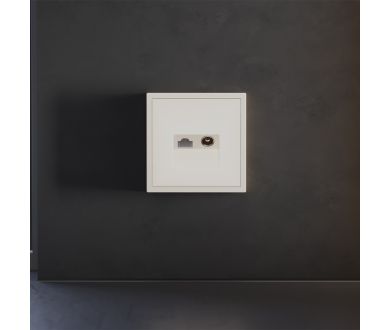 Купить Накладка для розетки TV+RJ45 кат. 6 Voltum S70 (хлопок) VLS002713 Накладка для розетки TV+RJ45 кат. 6 Voltum S70 (хлопок) VLS002713