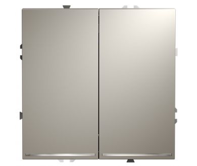 Проходной переключатель двухклавишный с подсветкой Voltum S70 VLS020403 (кашемир)
