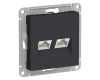 Розетка компьютерная двухпостовая кат.5Е, RJ-45 Schneider Electric Atlas Design ATN001085