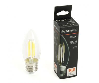 Светодиодная лампа Feron LB-1206 E27 6W 4000K 51239