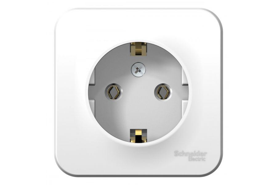 Розетка с/з без шторок, 16А, 250В Systeme Electric Blanca наруж Бел BLNRA010101