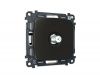 Комплект механизма TV розетки Ambrella Volt SAT 5-2400MHz 3.5dB OMEGA MO813050 Черный матовый QUANT (OP8130, VM215)