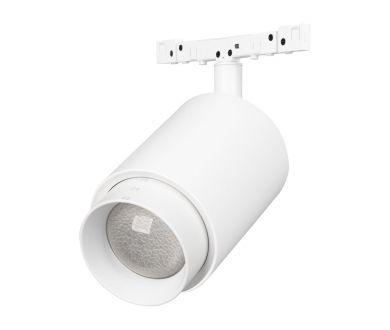 Трековый магнитный светильник Arlight MAG-MICROCOSM-SPOT-ZOOM-R59-12W Day4000 (WH, 20-60 deg, 24V) (IP20 Металл) 052097
