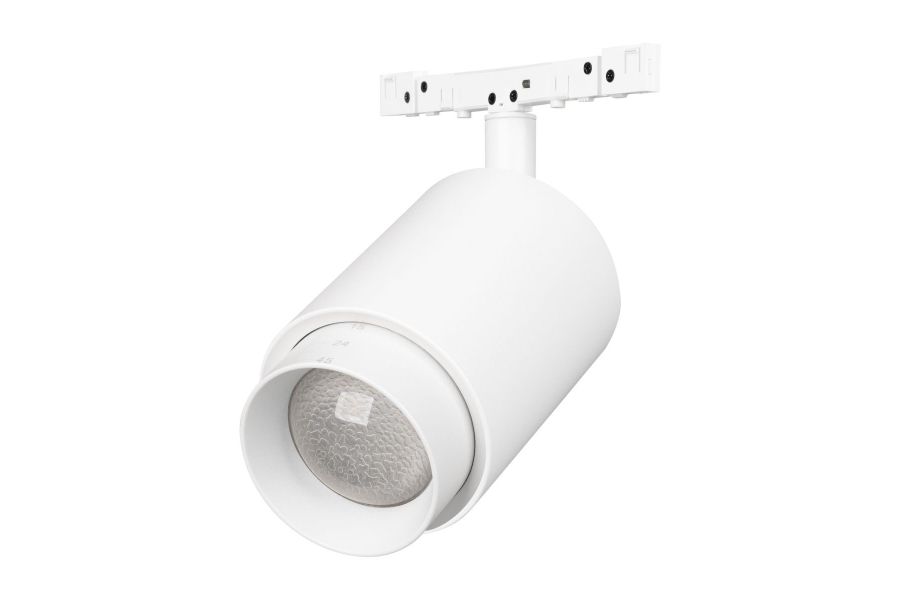 Трековый магнитный светильник Arlight MAG-MICROCOSM-SPOT-ZOOM-R59-12W Day4000 (WH, 20-60 deg, 24V) (IP20 Металл) 052097