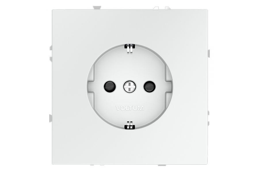 Розетка со шторками Voltum S70 VLS040202 (белый матовый)