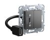 Розетка компьютерная HDMI с переходником Schneider Electric Unica Top MGU5.430.12ZD
