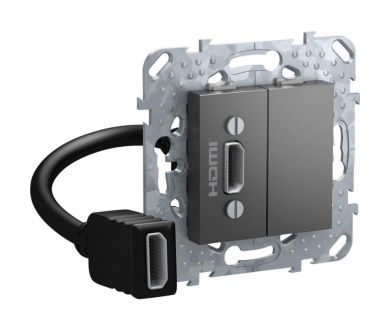 Розетка компьютерная HDMI с переходником Schneider Electric Unica Top MGU5.430.12ZD