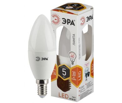Лампа светодиодная Эра E14 5W 2700K LED B35-5W-827-E14 Б0018871