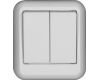 Выключатель 2-клавишный Schneider Electric Прима A56-029-BI
