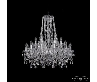 Подвесная люстра Bohemia Ivele Crystal 1411/12+6/240/h-80 Ni