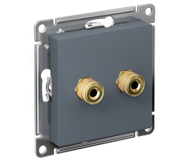 Аудиорозетка двухместная Systeme Electric AtlasDesign Грифель ATN000787