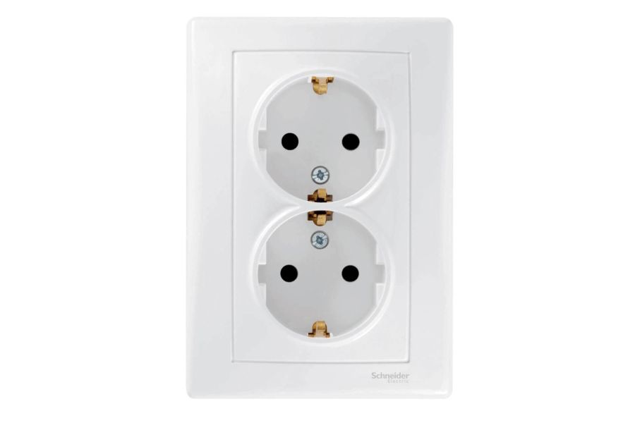 Розетка двойная Schneider Electric Sedna с/з без шторок 16A 250V SDN3000621