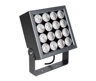 Прожектор Arlight KT-BLOCK-S220x220-50W RGBW-Day (Графит, 36 deg, 24V, DMX512) (IP66 Металл) 066394