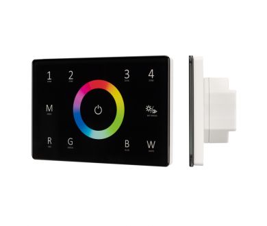 Панель Arlight Sens Smart-P85-RGBW Black (230V, 4 зоны, 2.4G) 028405