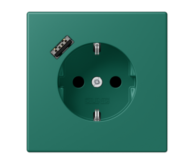 Розетка 2K+З USB Typ A Jung LC1520-18A216
