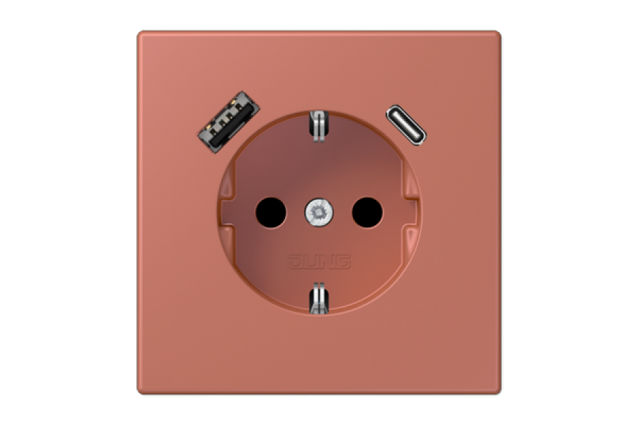 Розетка 2K+З USB Typ AC Jung LC1520-15CA236