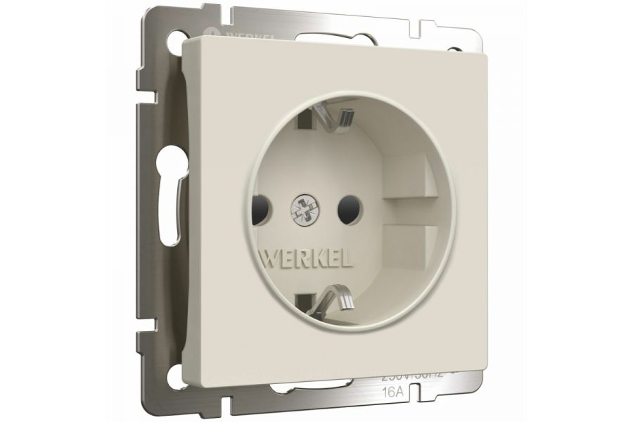 Розетка с заземлением и шторками Werkel 4690389184741 W1171162