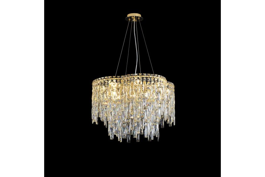 Подвесная люстра Crystal Lux ABRIL SP12 GOLD