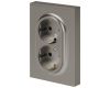 Розетка Эра Arktik 16-2104-07 двойная с заземлением 2X2P+E Schuko 16А-250В титан Б0070450