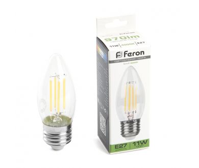 Лампа светодиодная Feron LB-713 Свеча E27 11W 4000K 38273