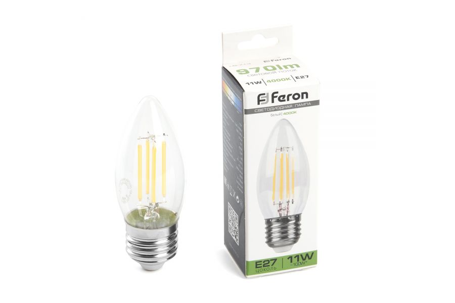 Лампа светодиодная Feron LB-713 Свеча E27 11W 4000K 38273