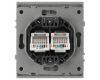 Розетка Эра Arktik 16-3108-03 информационная двойная 2XRJ45 алюминий Б0070486