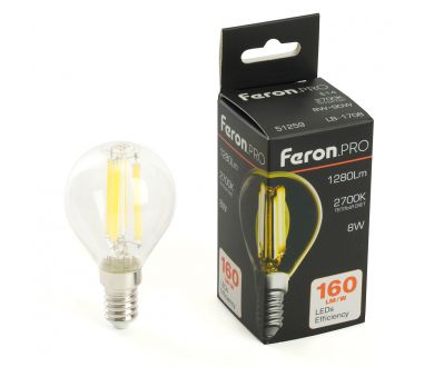 Лампа светодиодная Feron LB-1708 E14 8W 2700K 51259