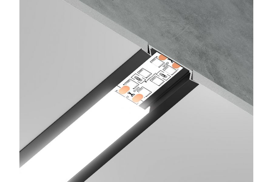 Алюминиевый встраиваемый профиль Ambrella Light Alum Profile GP1100BK