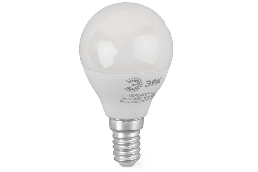 Лампа светодиодная Эра E14 8W 2700K LED P45-8W-827-E14 R Б0050697