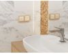 Комплект механизма 2-кл выключателя с самовозвратом OMEGA Бежевый матовый QUANT Ambrella Volt MO323050 (OP3230, VM129)