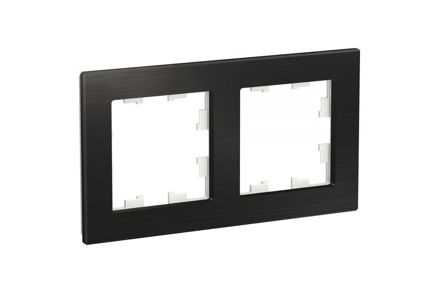 Рамка 2-ая Systeme Electric AtlasDesign Nature Металл оникс ATN312302