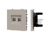 Механизм сдвоенной телефонной розетки Arlight SCT-NOBE-MTL2-SFPL-CA (RJ-11, 4C) (Кашемир) 061889