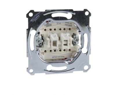 Переключатель двухклавишный Schneider Electric Merten Aquadesign MTN3126-0000