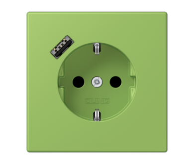 Розетка 2K+З USB Typ A Jung LC1520-18A220