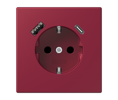 Купить Розетка 2K+З USB Typ AC Jung LC1520-15CA255 Розетка 2K+З USB Typ AC Jung LC1520-15CA255
