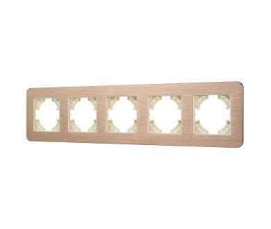 Рамка на 5 постов алюминиевая Arlight FRM-AKIRY-AL-5-GD 049736