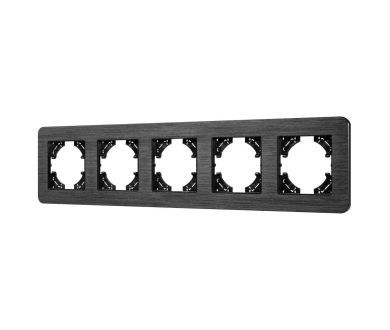 Рамка на 5 постов алюминиевая Arlight FRM-AKIRY-AL-5-BK 049735