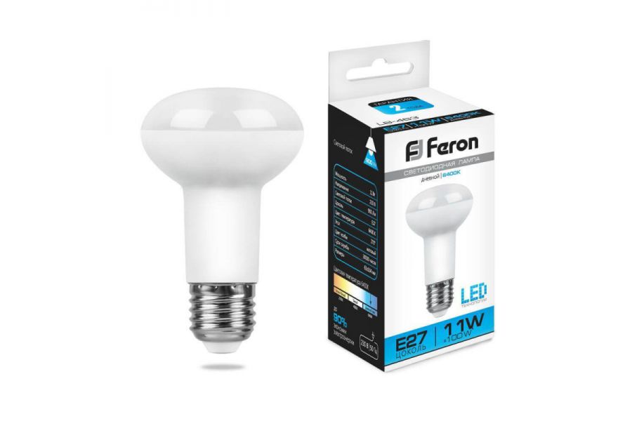 Лампа светодиодная Feron E27 11W 6400K Груша Матовая LB-463 25512