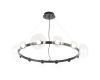 Подвесная люстра Crystal Lux BOSQUE SP12 BLACK/TRANSPARENT