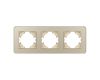 Рамка на 3 поста стеклянная Arlight FRM-OMALI-GS-3-GD 049699