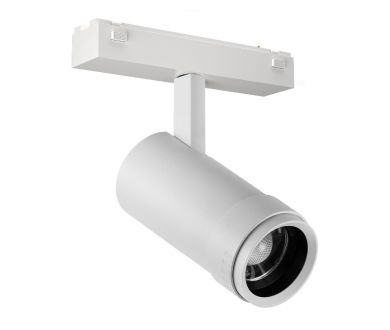 Трековый магнитный светильник Arlight MAG-VIBE-SPOT-ZOOM-R47-10W Warm3000 (WH, 20-55 deg, 48V) 044484