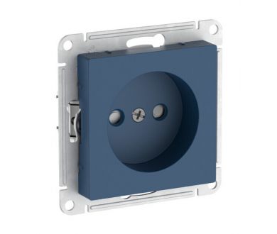 Розетка без заземления со шторками, 16А, мех., быстрозажим. клем. Systeme Electric AtlasDesign Аквамарин ATN001149S