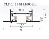 Шинопровод встраиваемый однофазный Crystal Lux CLT 0.121 01 L1000 BL