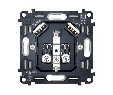 Механизм розетки с/з на винтовых зажимах Ambrella Volt Quant VM155